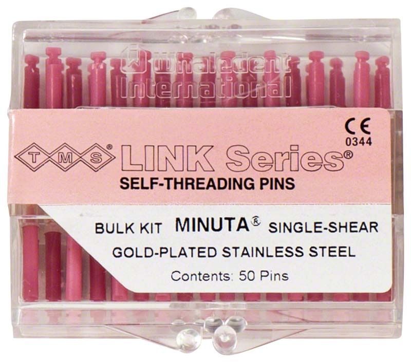 Image of TMS Link Edelstahl goldbeschichtet Minuta rosa 50er