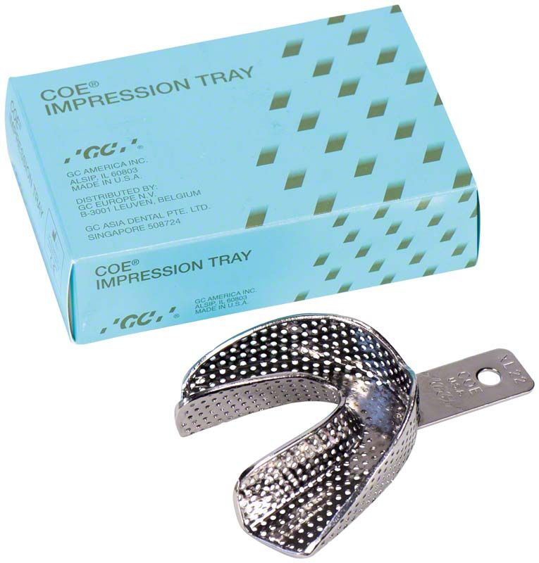 Metall-Löffel COE® extra lang und breit für Abdrücke, mit Verpackung.