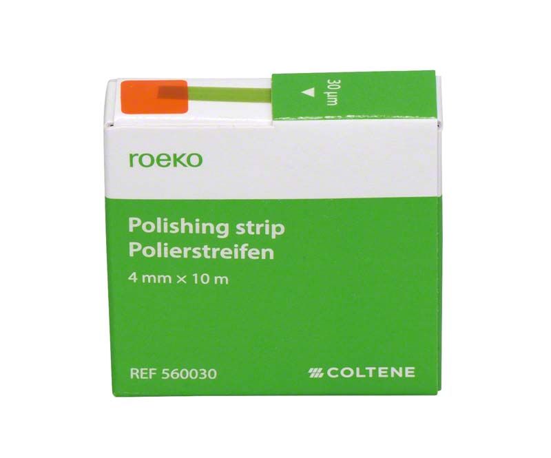 Packung der ROEKO Polierstreifen 4 mm x 10 m von Coltene.