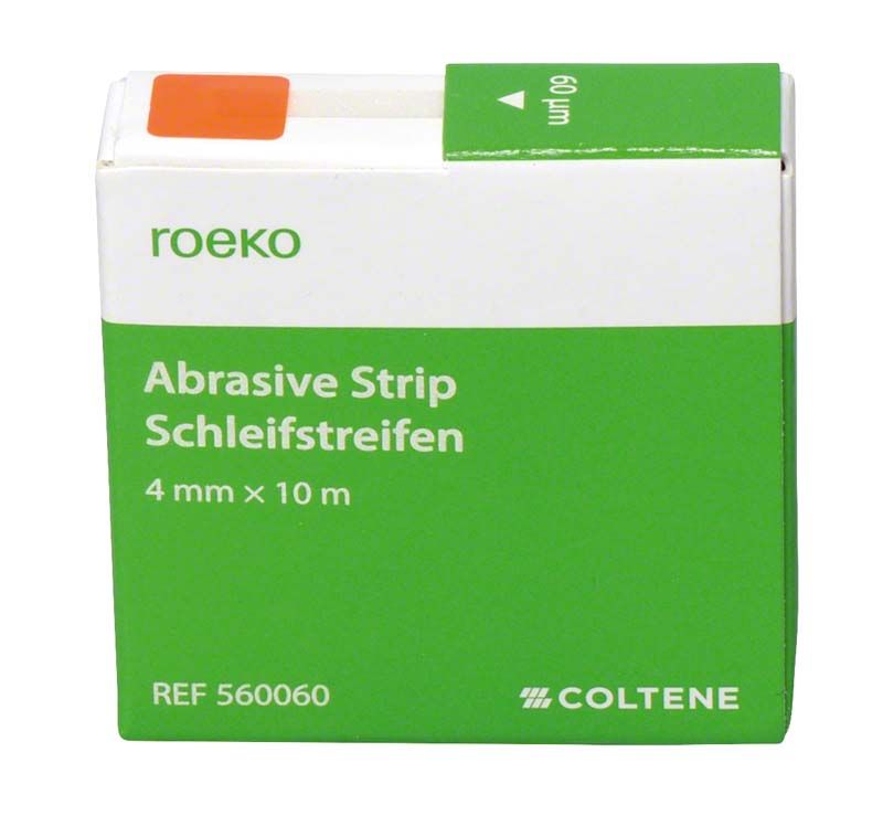 Packung ROEKO Schleifstreifen 60 micron von Coltene Whaledent.