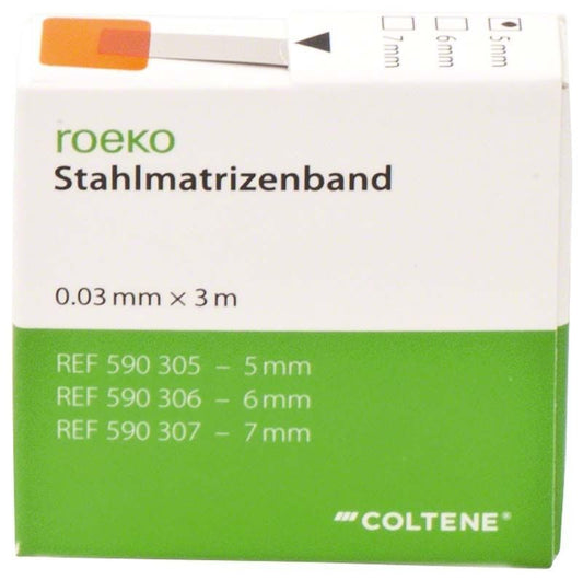 Image of ROEKO Stahl Matrizenband regular 0,03mm 5mm 3m