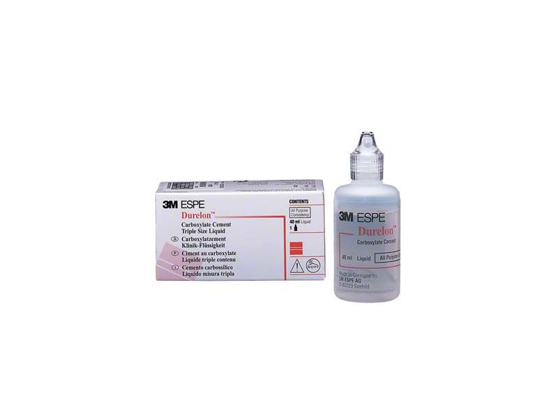 Durelon Flüssigkeit universal Flasche und Verpackung von 3M ESPE.