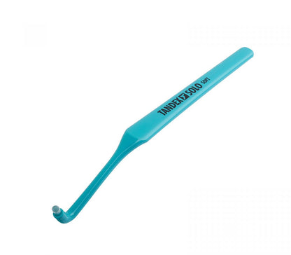 Tandex Einbüschelbürste 2 Solo soft in türkis mit schmalem Bürstenkopf.