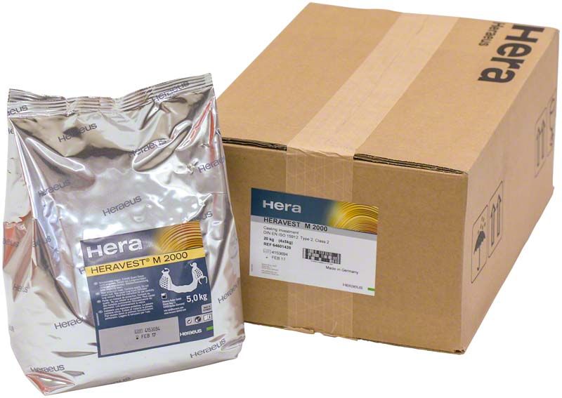 Hochwertige Einbettmasse Heravest® M 2000 in 5kg Verpackung.