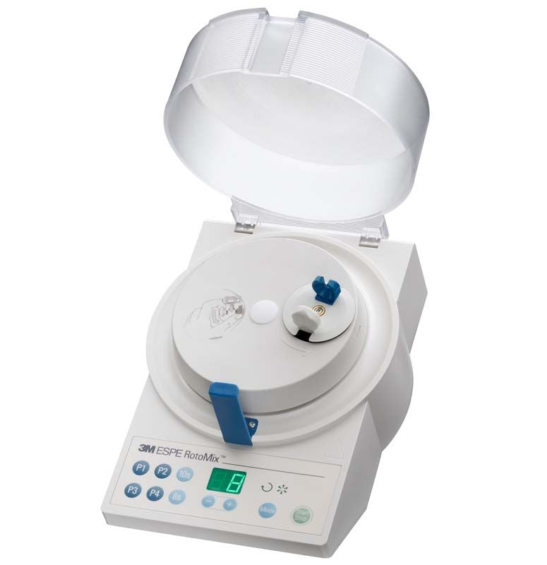 3M™ RotoMix™ Rotationsmischgerät mit geschlossenem Deckel und Bedienfeldansicht.