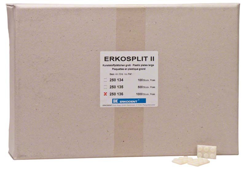Erkosplit II Modellsockelsystem-Verpackung mit Steckverbindungen und Magneten.