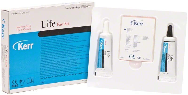 Kerr Life Fast Set 24g Packung mit zwei Tuben und Beipackzettel.