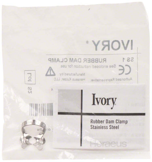 Image of Ivory® Kofferdamklammer Figur SS 1, OK Prämolaren