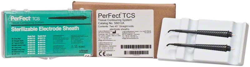 Verpackung und Elektroden des PerFect TCS II Gerades Messer 45°