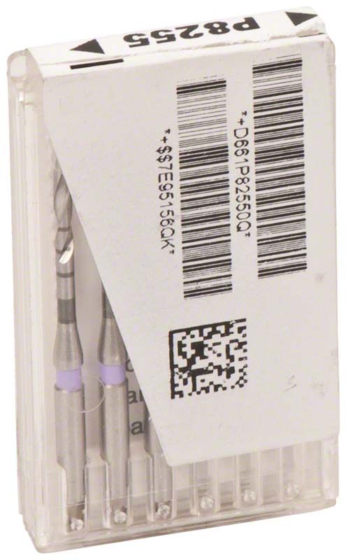 ParaPost® Taper Lux Bohrer Gr. 5.5 in transparenter Verpackung mit Barcode.