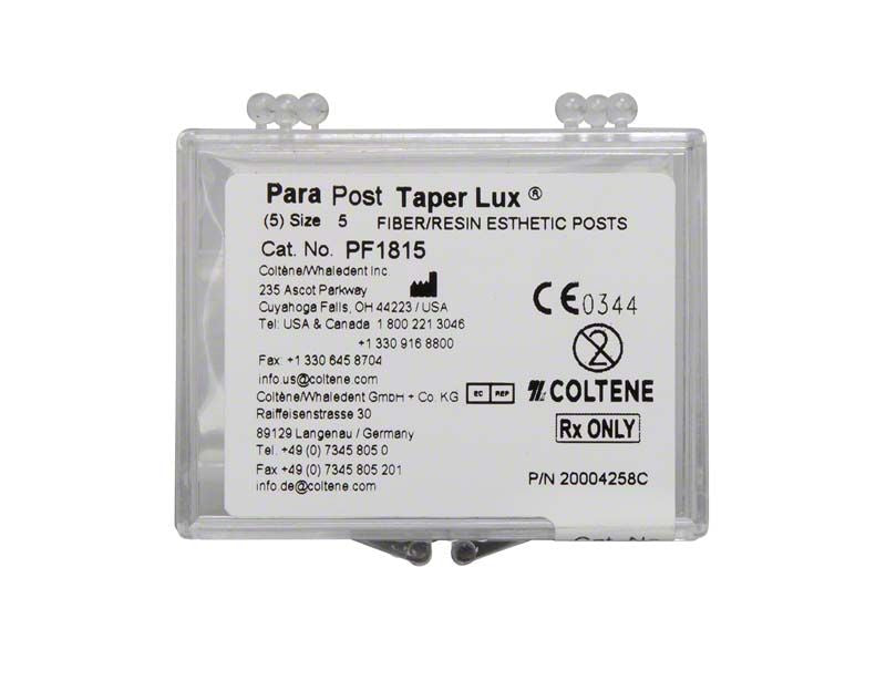 ParaPost® Taper Lux Wurzelstifte Gr. 5 in Kunststoffbox.
