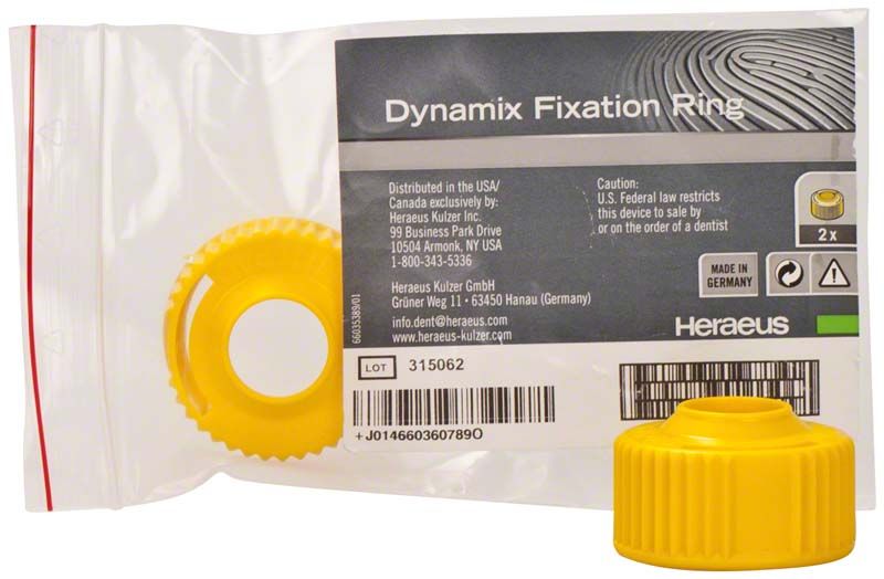 Dynamix Fixation Ring 2er in gelber Verpackung mit Produktinformationen.