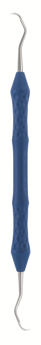 Blauer Scaler ANATOMIC COLOURS DB243R mit anatomischem Griff.