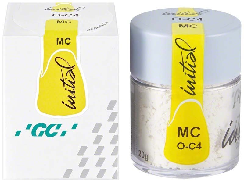 Glasbehälter mit GC Initial MC Powder Opaque 20g O-C4.