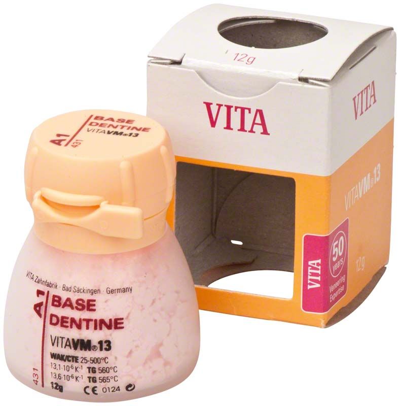 VITA VM13 Base Dentin A1, 12g Dose mit Verpackung.