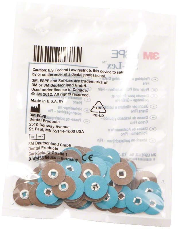 Sof-Lex™ Polierscheiben für Moore-Mandrelle Ø 15,5mm in Kunststoffverpackung.