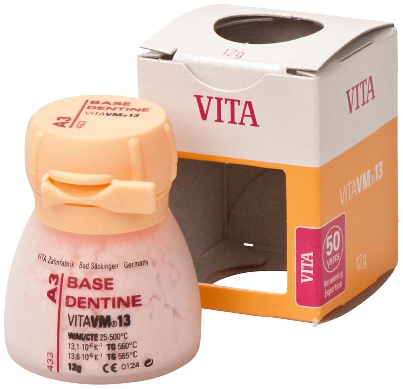 VITA VM13 Base Dentin A3 Keramikpulver in Originalverpackung.