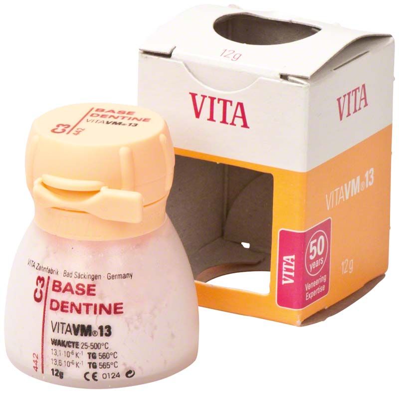 Klassische Base Dentin VM13, 12g C3, mit Verpackung.