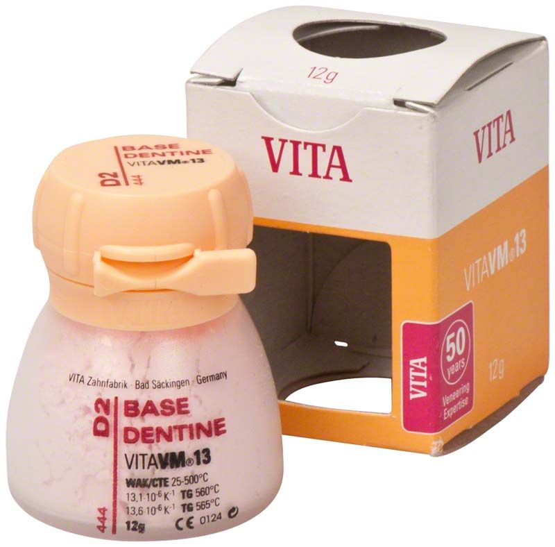 VM13 Base Dentin 12g D2 mit Verpackung und Aufschrift VITA.
