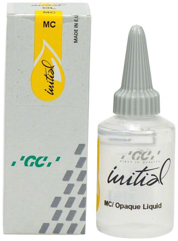 GC Initial MC Opaque Liquid 25ml Flasche mit grauem Tropfverschluss.