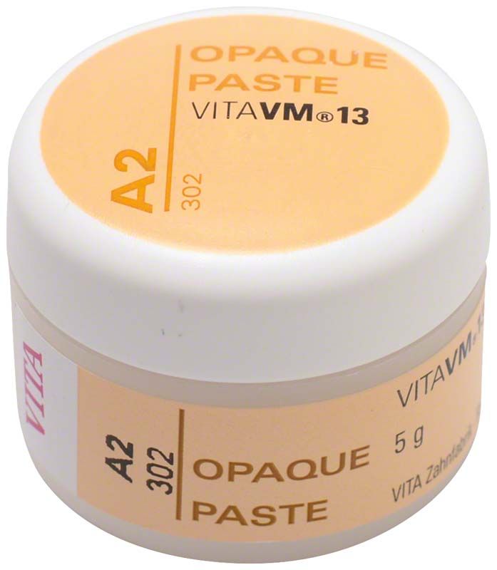 Dosenverpackung der VITA VM 13 Opaque Paste A2 für Zahntechnik.