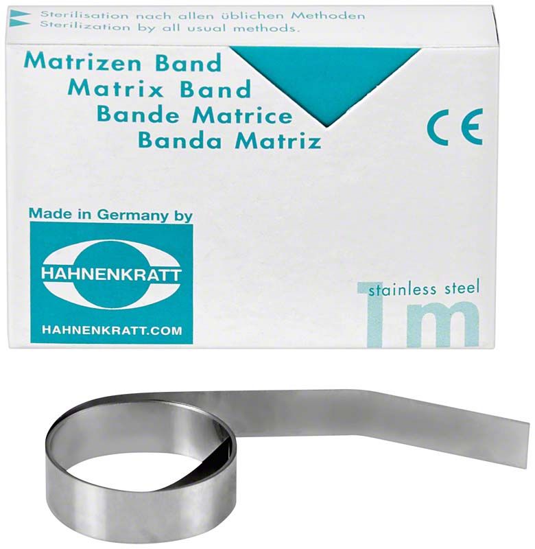 Matrizenband aus rostfreiem Edelstahl in Kartonspender von Medic-Star.