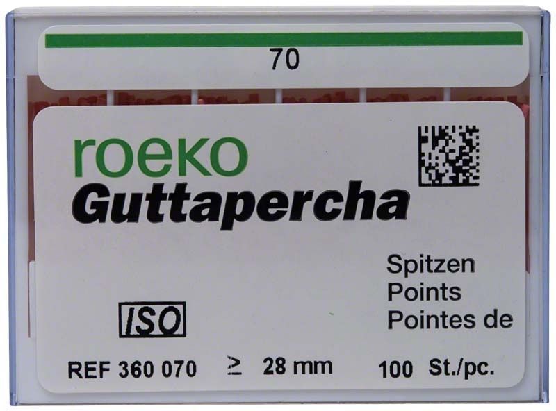 ROEKO Guttapercha-Spitzen rosa, Schiebeschachtel Gr. 070, 100 Stück.