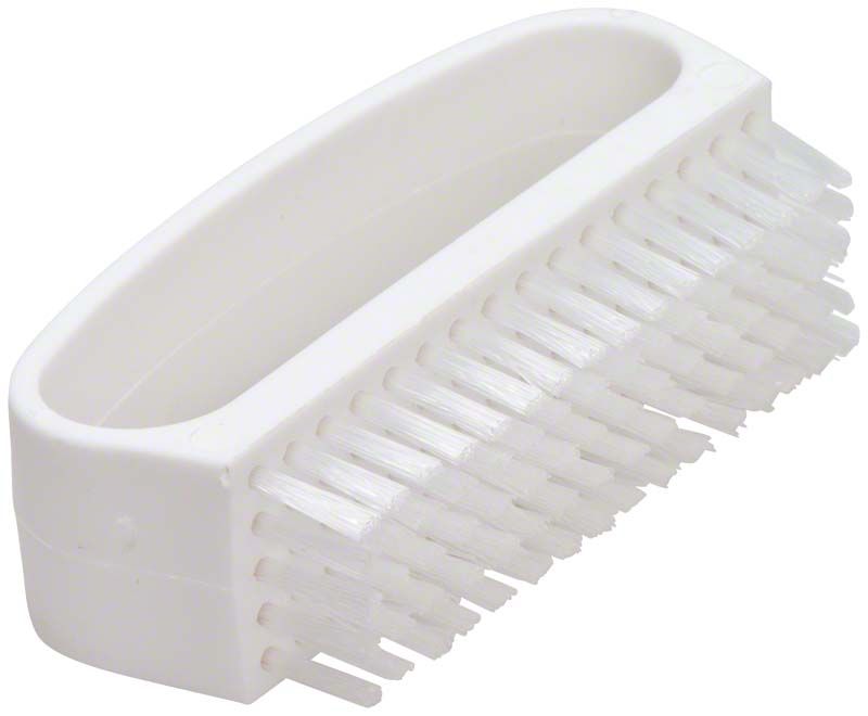 Ergonomisch geformte weiße Nagelbürste von Tandex für effektive Reinigung.