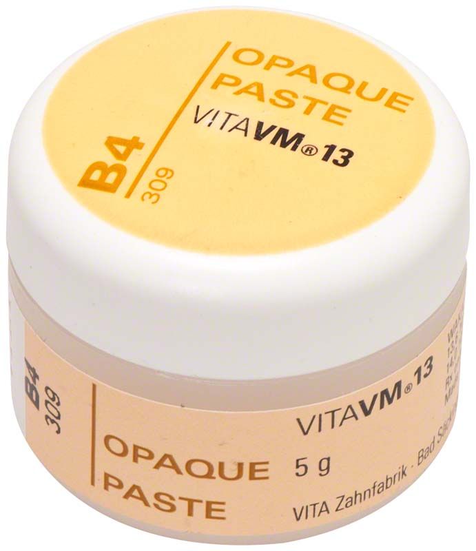 VITA VM13 Opaque Paste B4 in cremefarbener Verpackung, 5 g