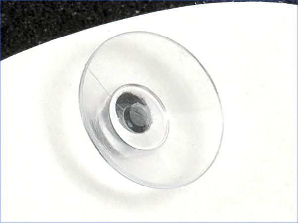 Saugnapf der miradent Sanduhr zur Befestigung an glatten Oberflächen.