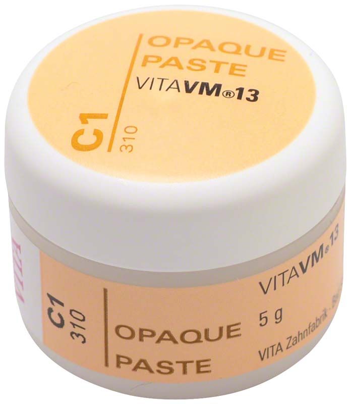 Dose mit VM13 Opaque Paste C1, 5g, auf weißem Hintergrund.