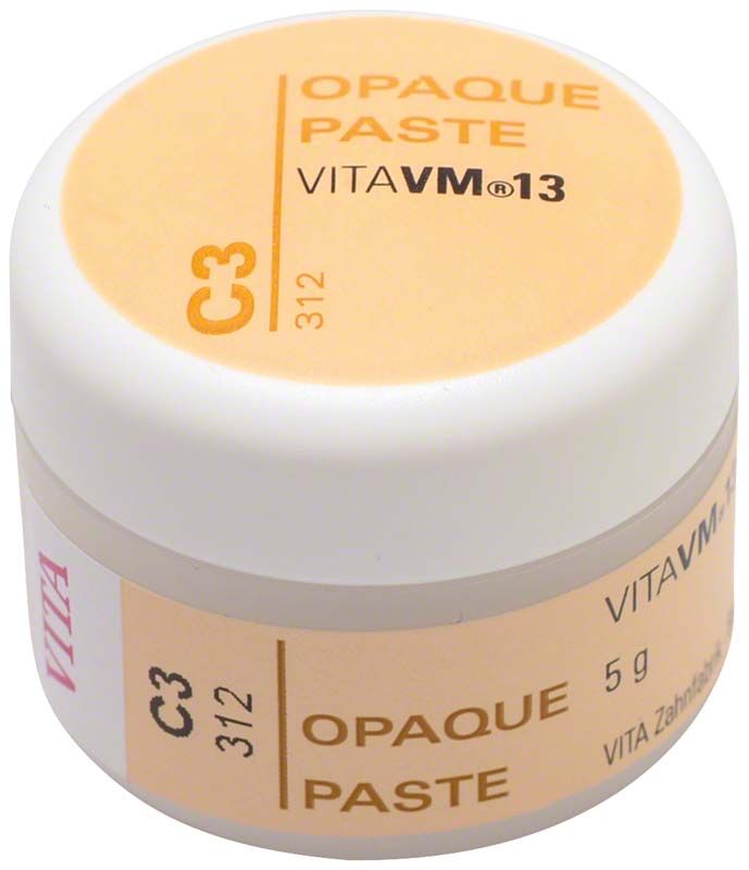 VITA VM13 Opaque Paste C3, 5 g, Cremedose mit Etikett.