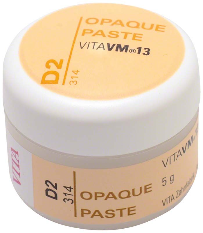 Deckelansicht der VITA VM13 Opaque Paste D2, 5g Behälter.