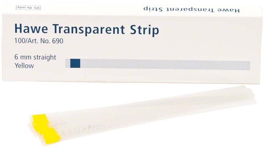 Image of Hawe Transparent Strips 6mm breit, 10cm lang, gelb