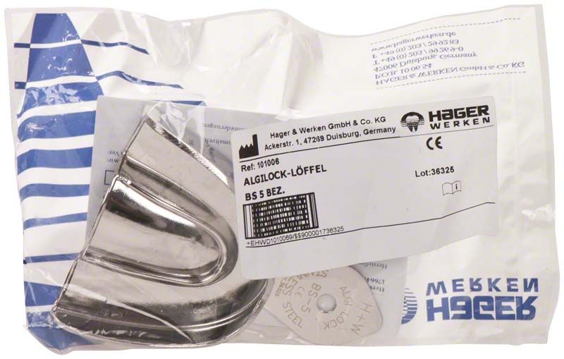 Abformlöffel ALGILOCK®-LÖFFEL glatt OK BS 5 in Verpackung.