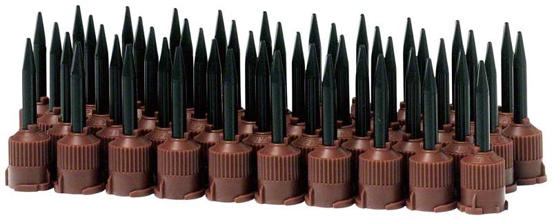 iCem Self Adhesive Mischkanülen in brauner Farbe, 50 Stück pro Packung