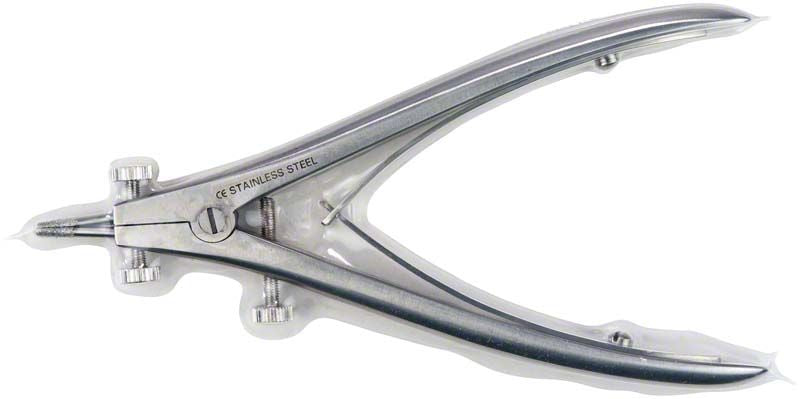 Teleskofix Teleskop-Zange aus Edelstahl in Nahaufnahme.