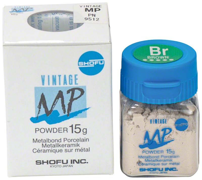 Vintage MP Effektmasse 15g in Braun mit Verpackung und Glasbehälter