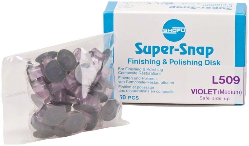 Super-Snap Polierscheiben mittel von Shofu Dental in Originalverpackung.