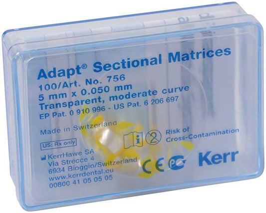 Image of Hawe Adapt Sectional Matrizen Höhe 5,0mm, mäßig gewölbt