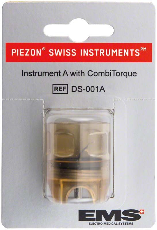 Verpackung des EMS Piezon® Ultraschallinstruments für Zahnsteinentfernung.