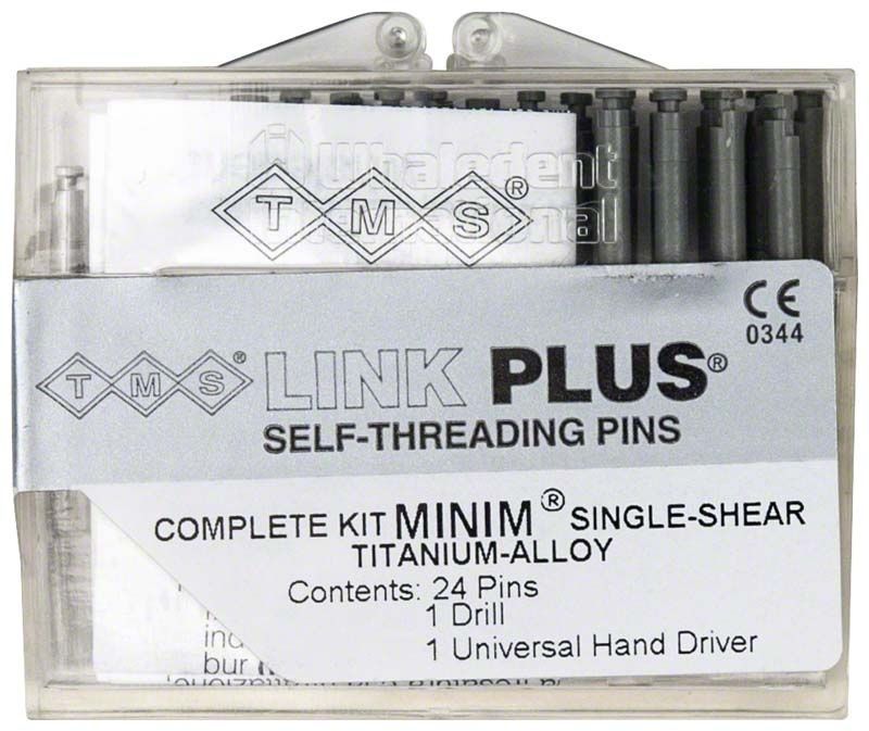 TMS Link Plus Titan Minim Kit mit 24 selbstschneidenden Stiften.