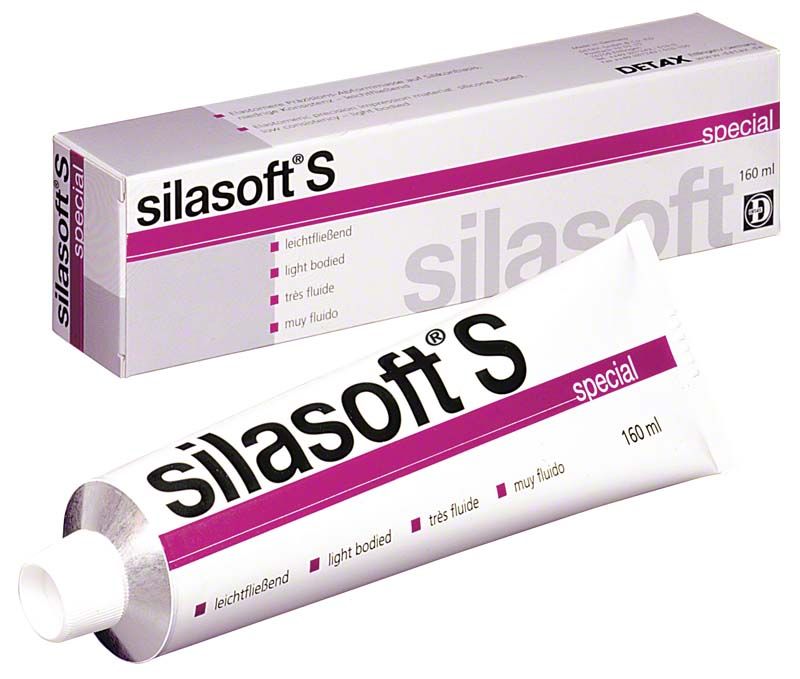 Silasoft Special Tube 160ml mit Verpackung, zahnmedizinisches Abformmaterial.