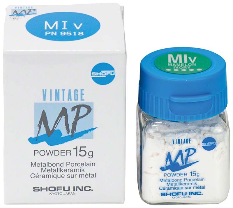 VINTAGE MP Effektmasse 15g MIv Mamelon Ivory in Glasbehälter mit Verpackung.