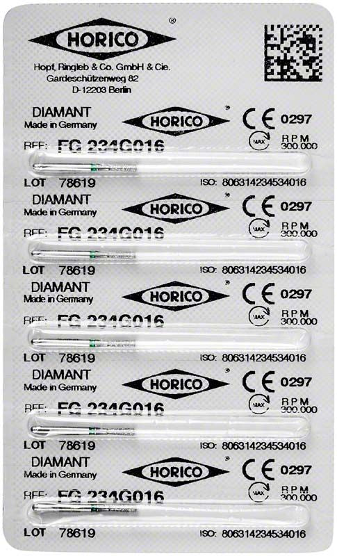 Verpackungsetikett für Diamant FG 234G 016 mit Herstellerinformationen.
