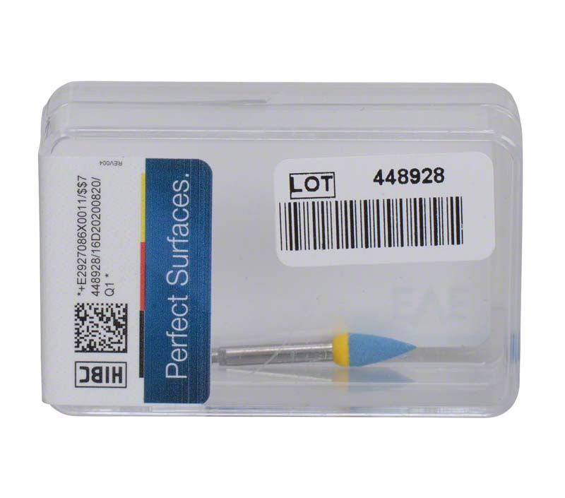 Diapol Keramikpolierer im Kunststoffetui mit Barcode und blauer Spitze.