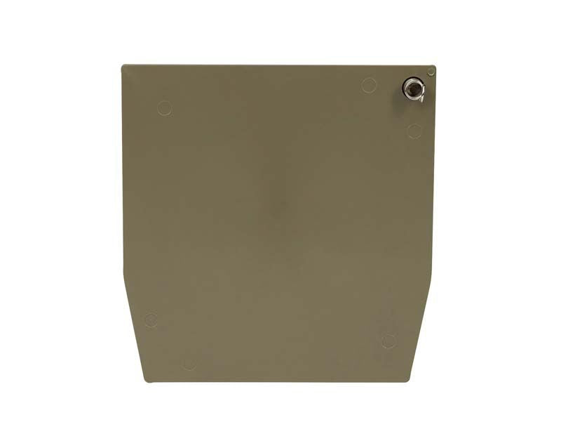 ERGOspace Steckplatte in umbra Farbe mit abgerundeten Ecken.