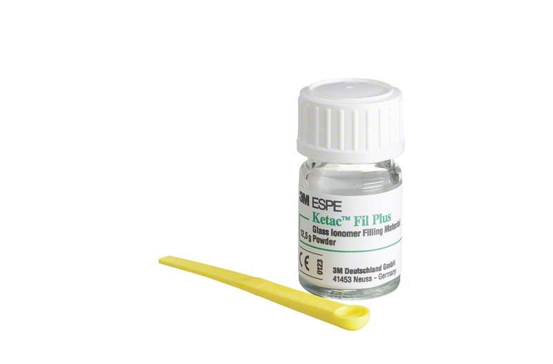 Ketac Fil Plus Handmix Pulver A2 mit gelbem Applikator.