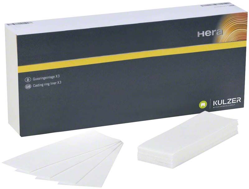 Gussringeinlagen X3 von Heraeus Kulzer in weißer Verpackung.
