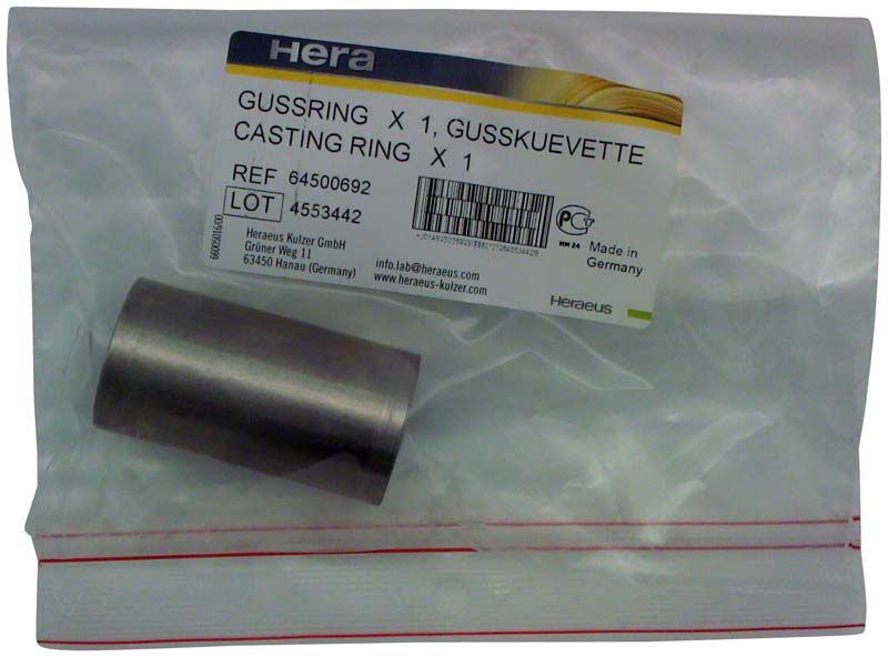 Gussküvette zunderfrei X1, Ø 30mm in transparenter Verpackung.